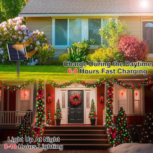 Outdoor Solar String Lights (Red White Green / 2 Pack-400LED)