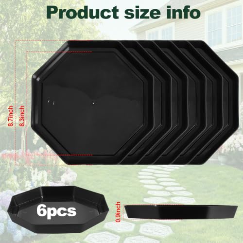 6Pcs Octagon Stepping Stone Molds (Octagon-Black)