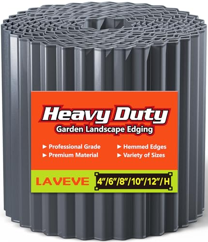 Corrugated Metal Garden Edging 6" x 40Ft (Dark Gray)