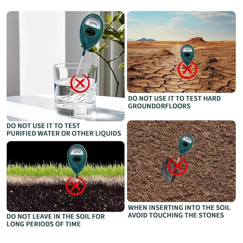 2 Pcs Green Soil Moisture Meter (Green 2 Pcs)
