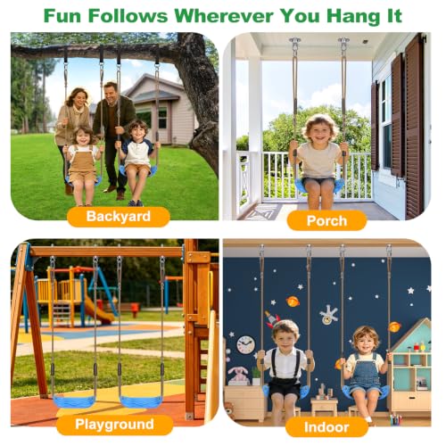 Blue Heavy Duty Swing Seat Non (Blue U-shape Swing (2 Pack))