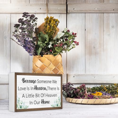 Because Someone We Love Is In Heaven Wooden Box Sign Desk Decor (Because Someone We Love)