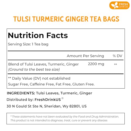 Premium 135 Bags Tulsi Turmeric Ginger Tea (135 Tea Bags)