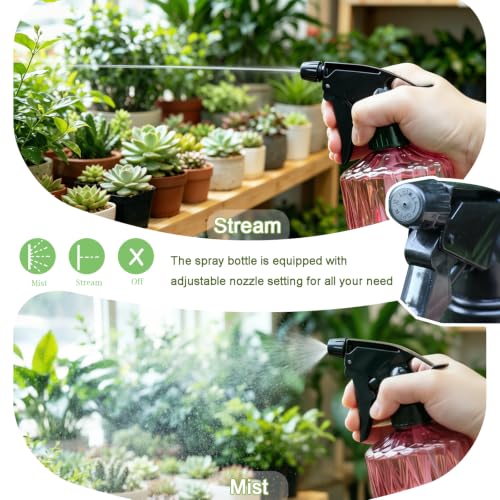 Glass Plant Mister 13.5 oz Fine Mist Plant Spray Bottle Amaranth (C-Red)