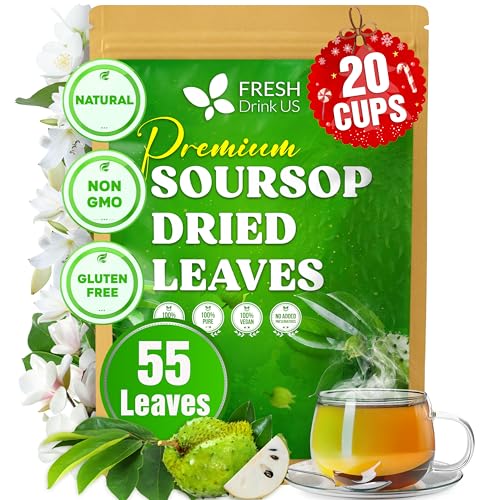 55+ Soursop Graviola Dried Leaves (55 Count)