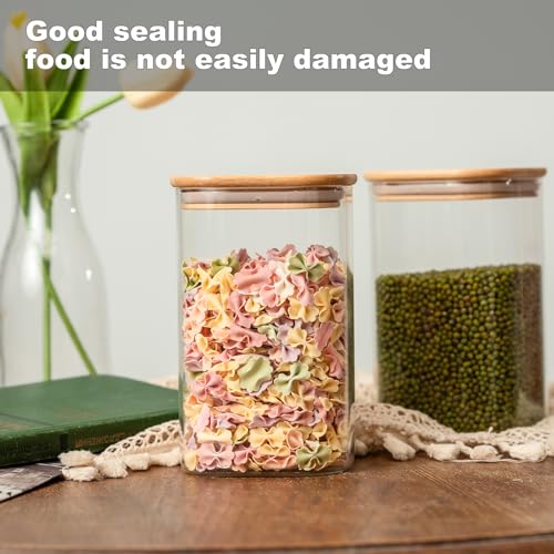 6 Pack Glass Food Storage Jars 37 oz