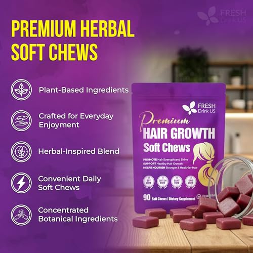 Hair Growth Soft Chews (90 Count (Pack of 1))