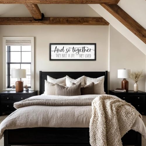 And So Together They Built a Life They Loved Sign (And So Together They Built a Life They Loved / 16"x48")