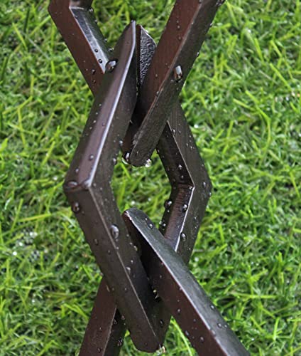 KAM Home Diamond Links Rain Chain with Installation Kit