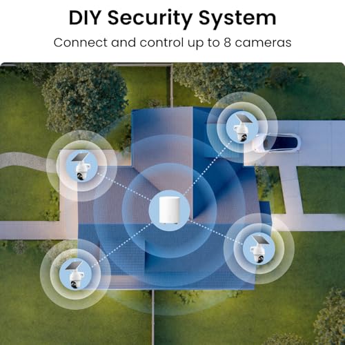 360° PT Solar Security Cameras Wireless Outdoor System 4 Pack