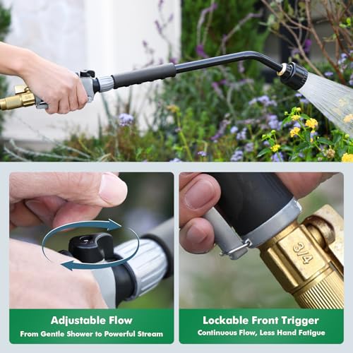 24 Inches Long Watering Wand for Garden Hose (Flash Black)