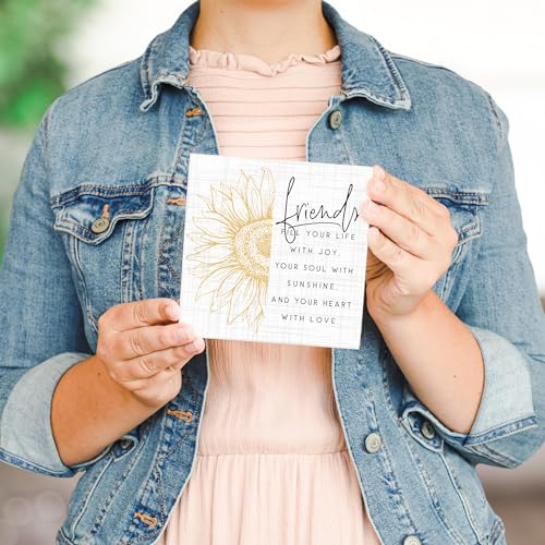Friends Fill Your Life With Joy 5.25 inch Wood Plaque (multi)