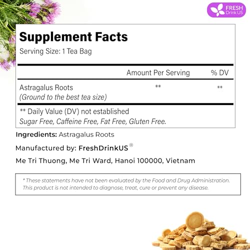 Premium 55 Bags Astragalus Root Tea (55 TEA BAGS)