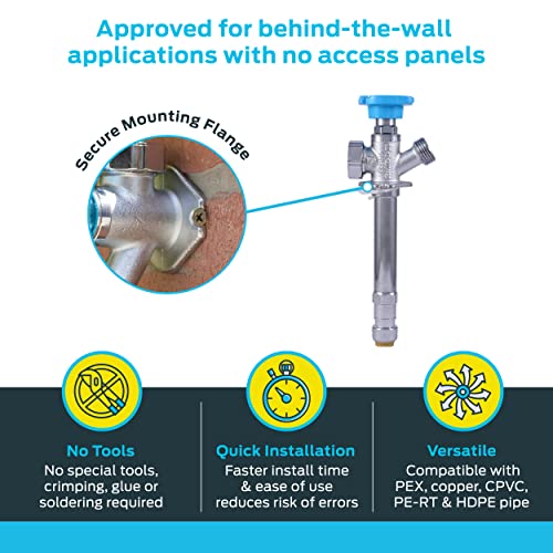 4 Inch Frost Free Sillcock (4 in. / Push to Connect Brass Plumbing Fittings)