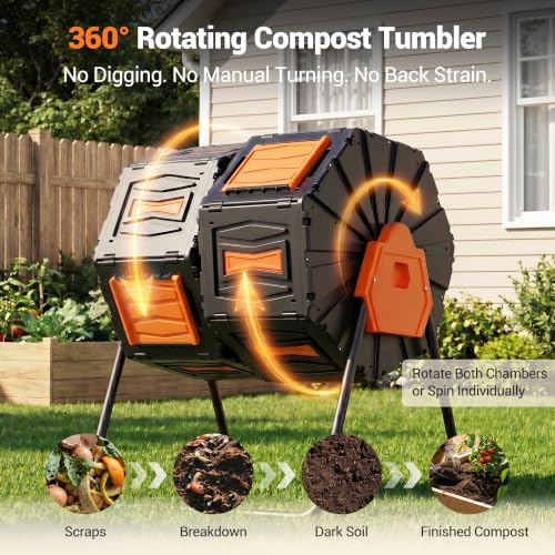 Composter Tumbler Outdoor (Orange)
