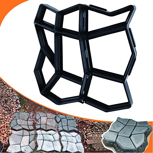Reusable Concrete Mold 17"x17"x1.6" Walker Maker Courtyard Stepping Stone Molds Lawn Garden DIY Paving Mold