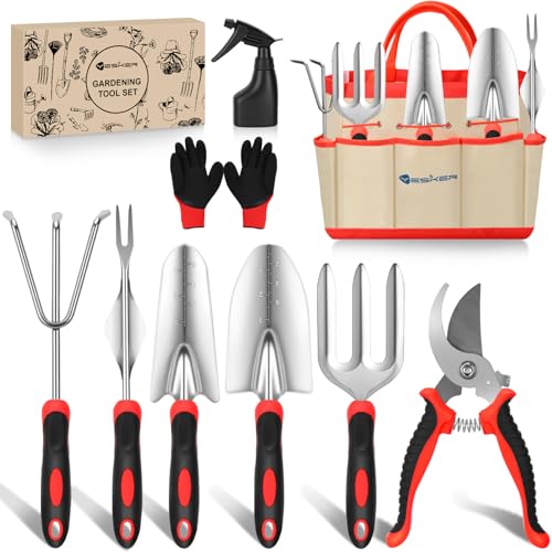 Gardening Tools 9 (9PCS Black Red)