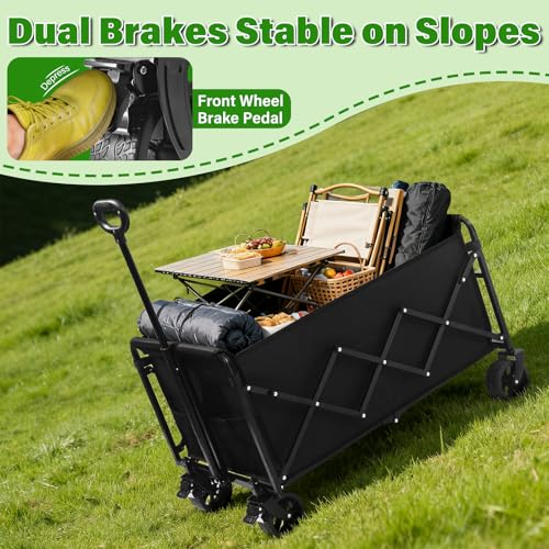 Wagon Cart Foldable (Black-500lbs)