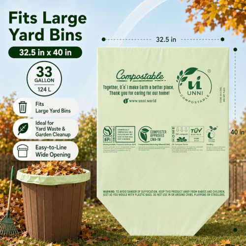 30 33 Gallon Compostable Bags (33 Gallon / 20 Count (Pack of 1))