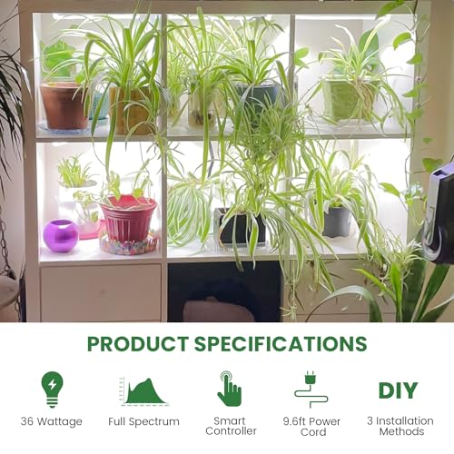 16in Grow Light Strips for Indoor Plants (2 Count)