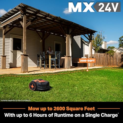 OcuMow VBRM601YCM AD Robot Mower with Parallel Cutting (Mows up to 2600 Square Feet + 8.0Ah)