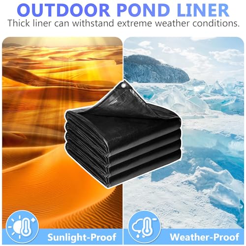 Reinforced PE Pond Liner 20 x 20 FT (20 x 20 ft)