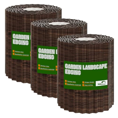 3 Rolls Corrugated Metal Garden Edging (8inx20FT)