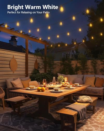 202FT Solar String Lights Outdoor (202FT(65+2 Sockets))