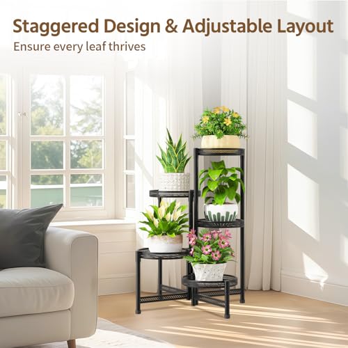 Plant Stand Indoor Outdoor Tall with 10 Inch Larger Tray