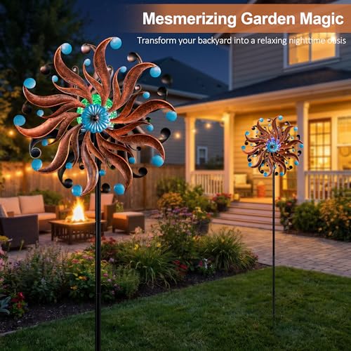 Solar Wind Spinner (Rustic Copper & Turquoise)