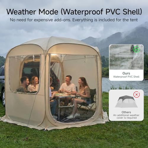 5 Person Pop Up SUV Tent (8.6'x8.6'x6.7'H)