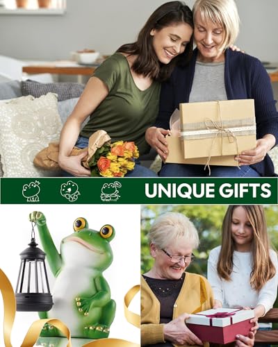 Solar Frog Garden Statue Light (Frog)