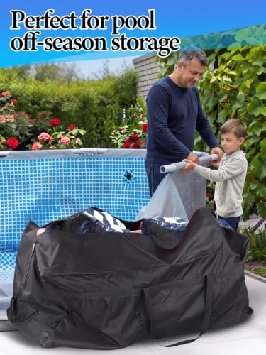180 Gal Extra Large Pool Cover Storage Bag for Aboveground Pools (57''L x 29.5''H x 25''W)
