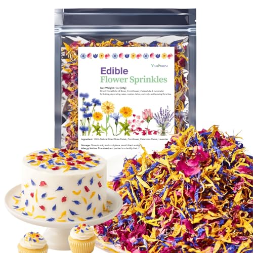 Edible Flower Sprinkles for Cake Decorating