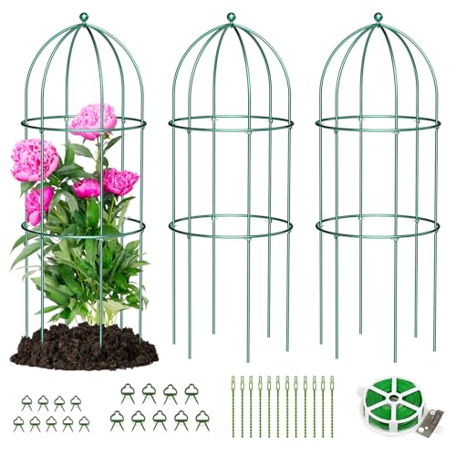 3 Pack Peony Cage (47.2"H x 17.7"W/3PC / Deep Green)