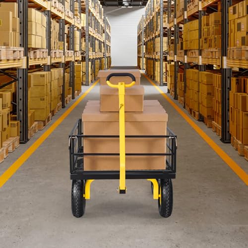 Steel Garden Cart (Yellow + Black)