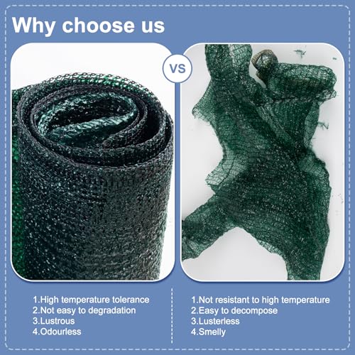 Shade Cloth for Garden (6FTx8FT / 70% Shade-dark Green)