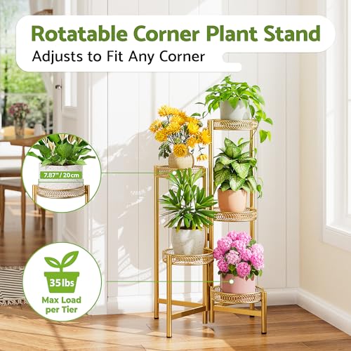 Gold Plant Stand Indoor Outdoor (GoldFlower / 5-tiers)