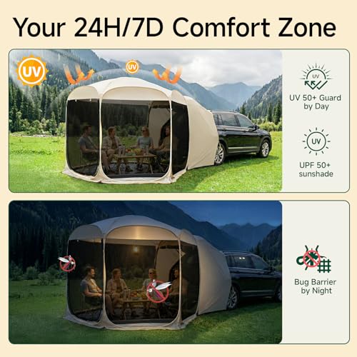 5 Person Pop Up SUV Tent (8.5'x8.5'x6.6'H)