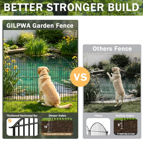 5 Panels Garden Fence Animal Barrier with Lock (40in(H) X 12ft(L))