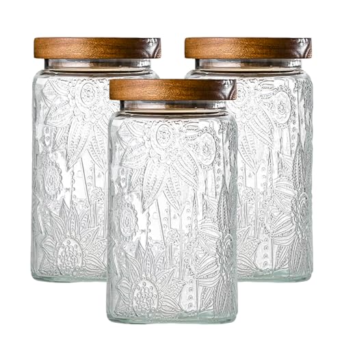 Glass Storage Containers With Lids (3 Count)