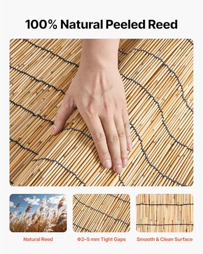 Natural Reed Fencing (Natural Wood Tone / 4ft x 16.4ft)