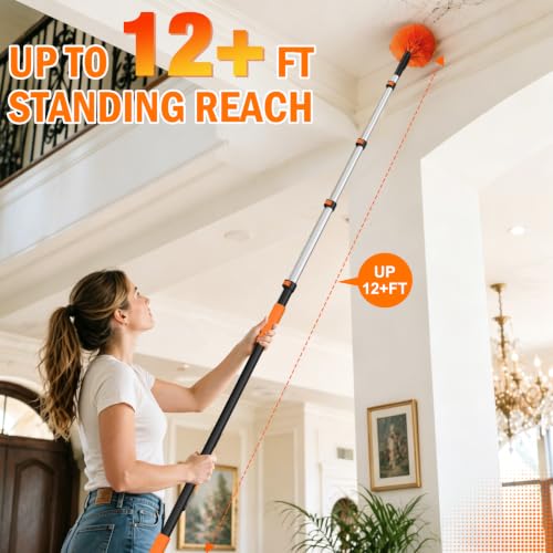 20FT High Reach Duster Cleaning Kit with Extension Pole (12FT)