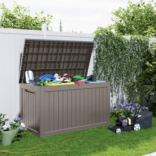 280 Gallon Outdoor Deck Box (Grey / 280 gallon)