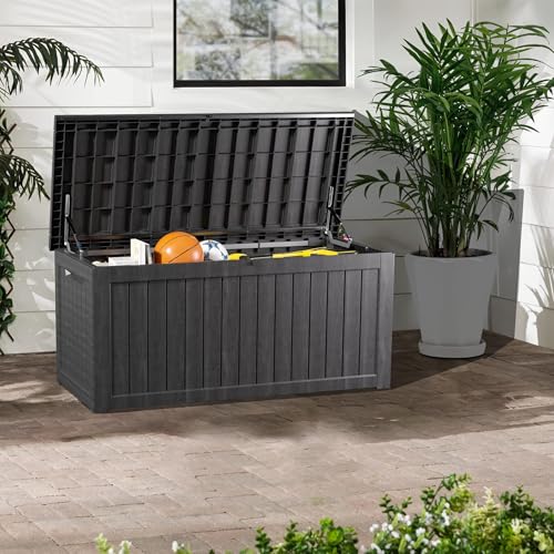 230 Gallon Outdoor Storage Box (Black / 230GAL)