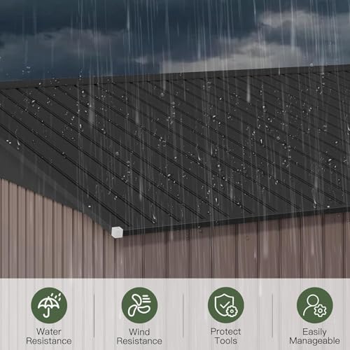 14x12 FT Outdoor Storage Shed (Brown / 14'x12')