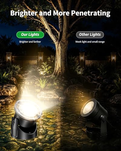 Warm White Solar Pond Lights (3 Warm White Lights-Solar Powered)