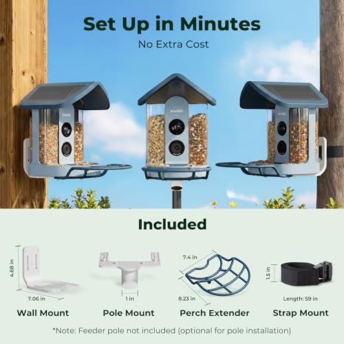 Solar Smart Bird Feeder with Camera