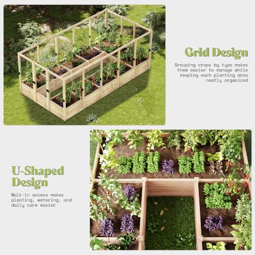 U Shape Raised Garden Bed (7.5x15x6 FT)