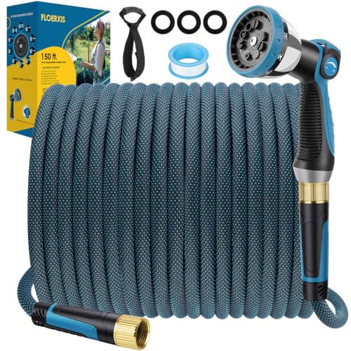 Non Expandable Garden Hose 150 FT (Blue / 150ft)